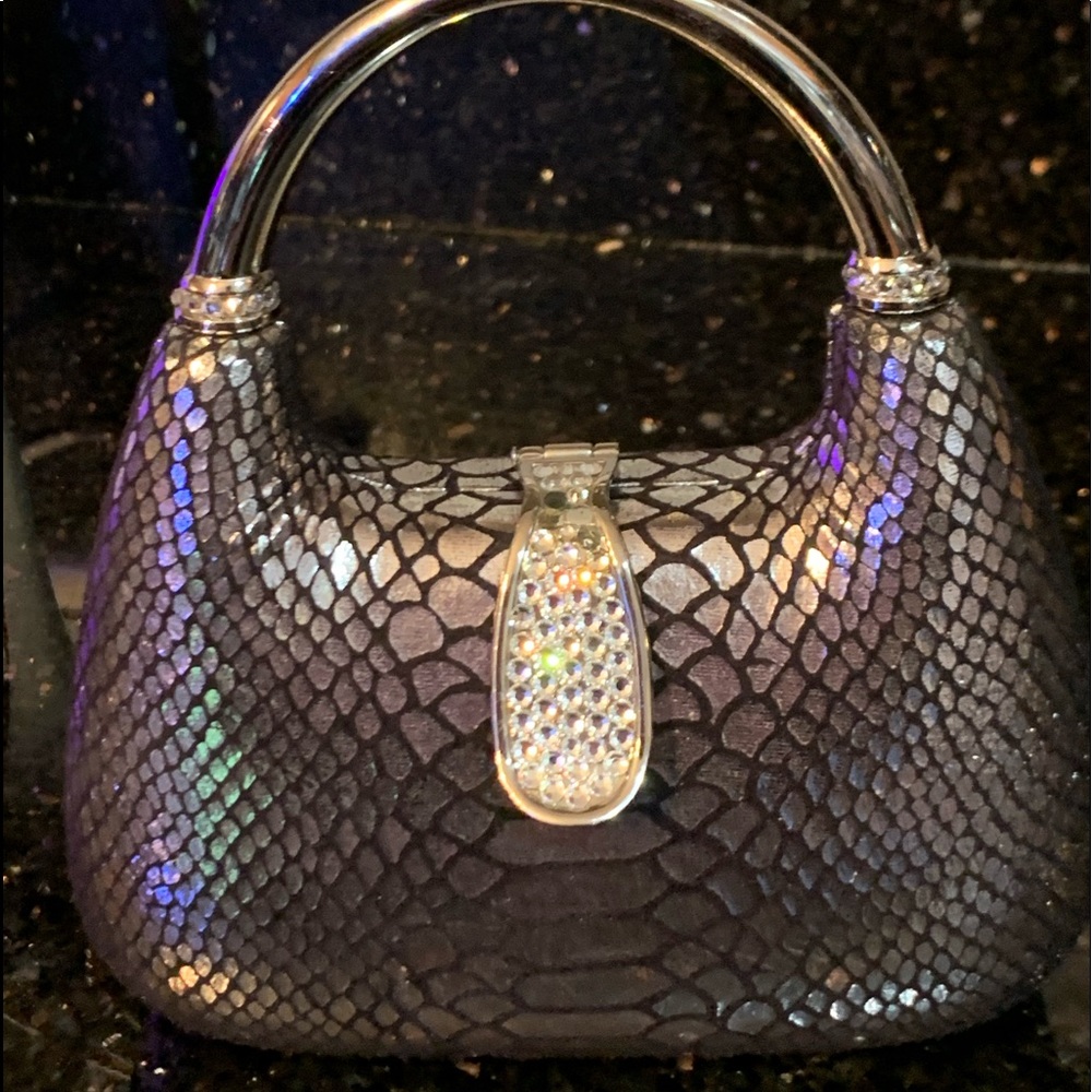 Silver and Black Evening Bag